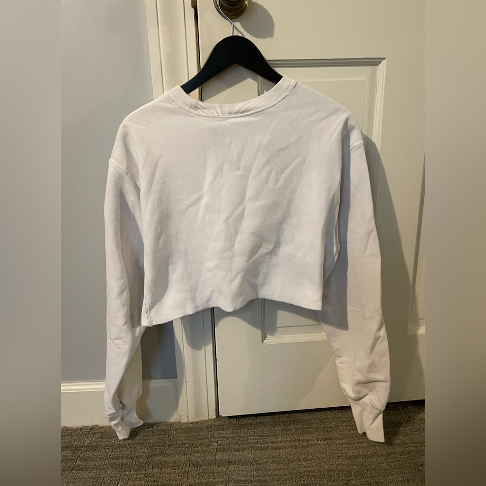 Champion Reverse Weaved Cropped White Pullover - image 2